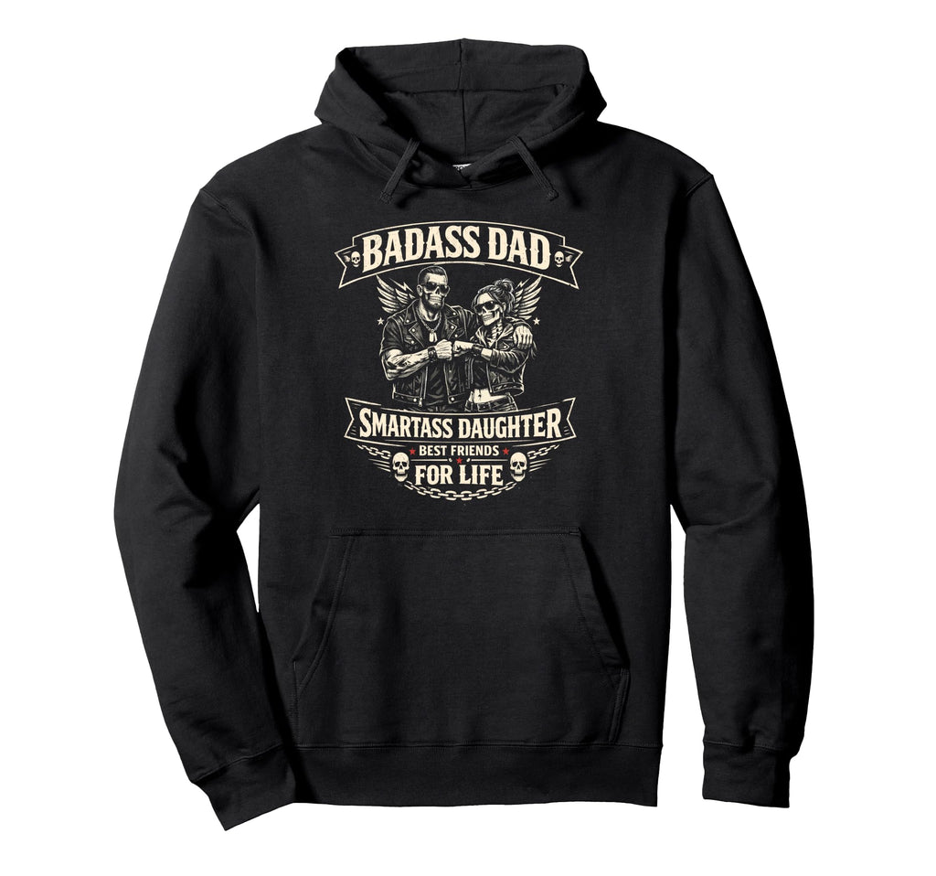 Dad Daughter Matching Outfits Badass Hoodie - Minimalist Print for Adults - T-Shirt, Sweatshirt, Hoodie