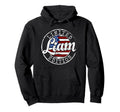Liam Usa Flag Stamp Personalized Name Hoodie - Fun Novelty Design Men Women - T-Shirt, Sweatshirt, Hoodie