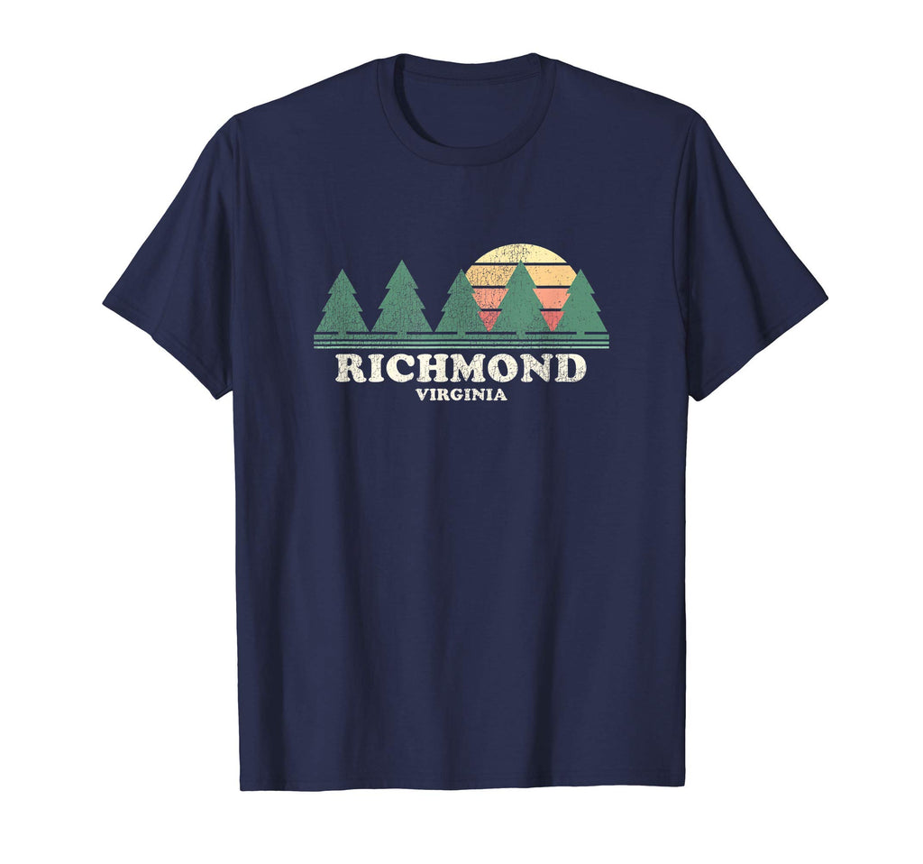 Richmond Va Throwback 70S T-Shirt - Custom Art Print Unisex - T-Shirt, Sweatshirt, Hoodie