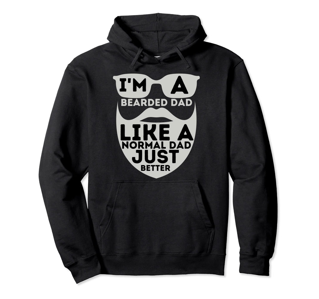 Bearded Dad Father Funny Beard Lover Hoodie - Minimalist Print Unisex - T-Shirt, Sweatshirt, Hoodie