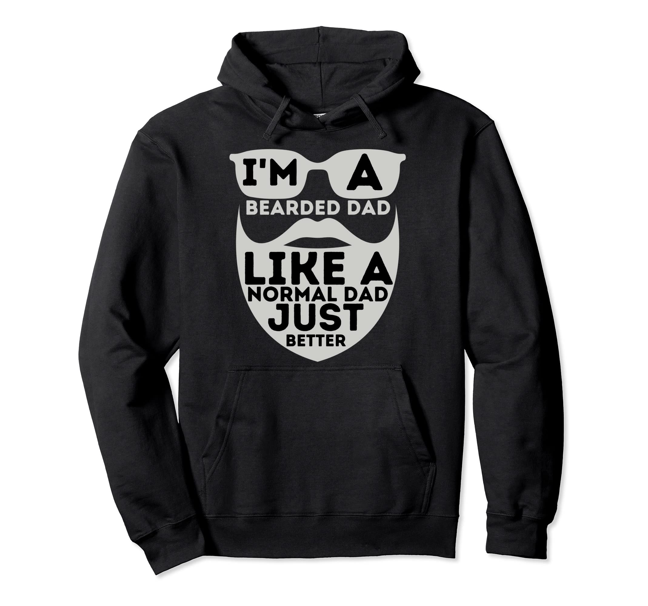 Bearded Dad Father Funny Beard Lover Hoodie - Minimalist Print Unisex - T-Shirt, Sweatshirt, Hoodie