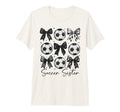 Soccer Sister Funny Coquette Bow Soccer T-Shirt - Custom Art Print Unisex - T-Shirt, Sweatshirt, Hoodie