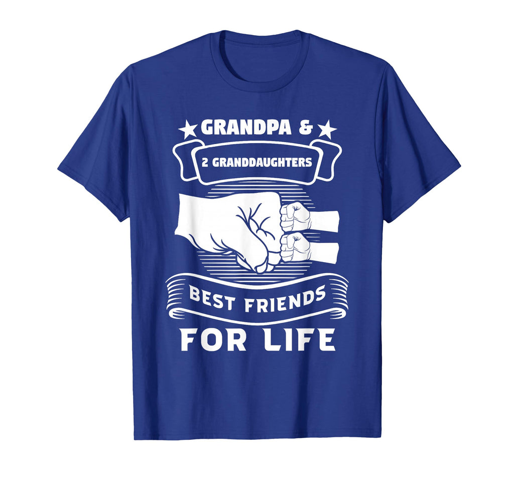 Mens Grandpa 2 Granddaughters Grandfather T-Shirt - Trendy Graphic Unisex - T-Shirt, Sweatshirt, Hoodie