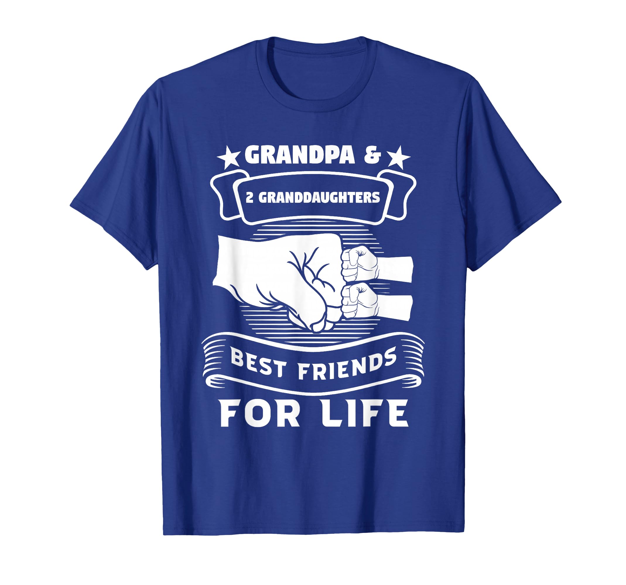Mens Grandpa 2 Granddaughters Grandfather T-Shirt - Trendy Graphic Unisex - T-Shirt, Sweatshirt, Hoodie