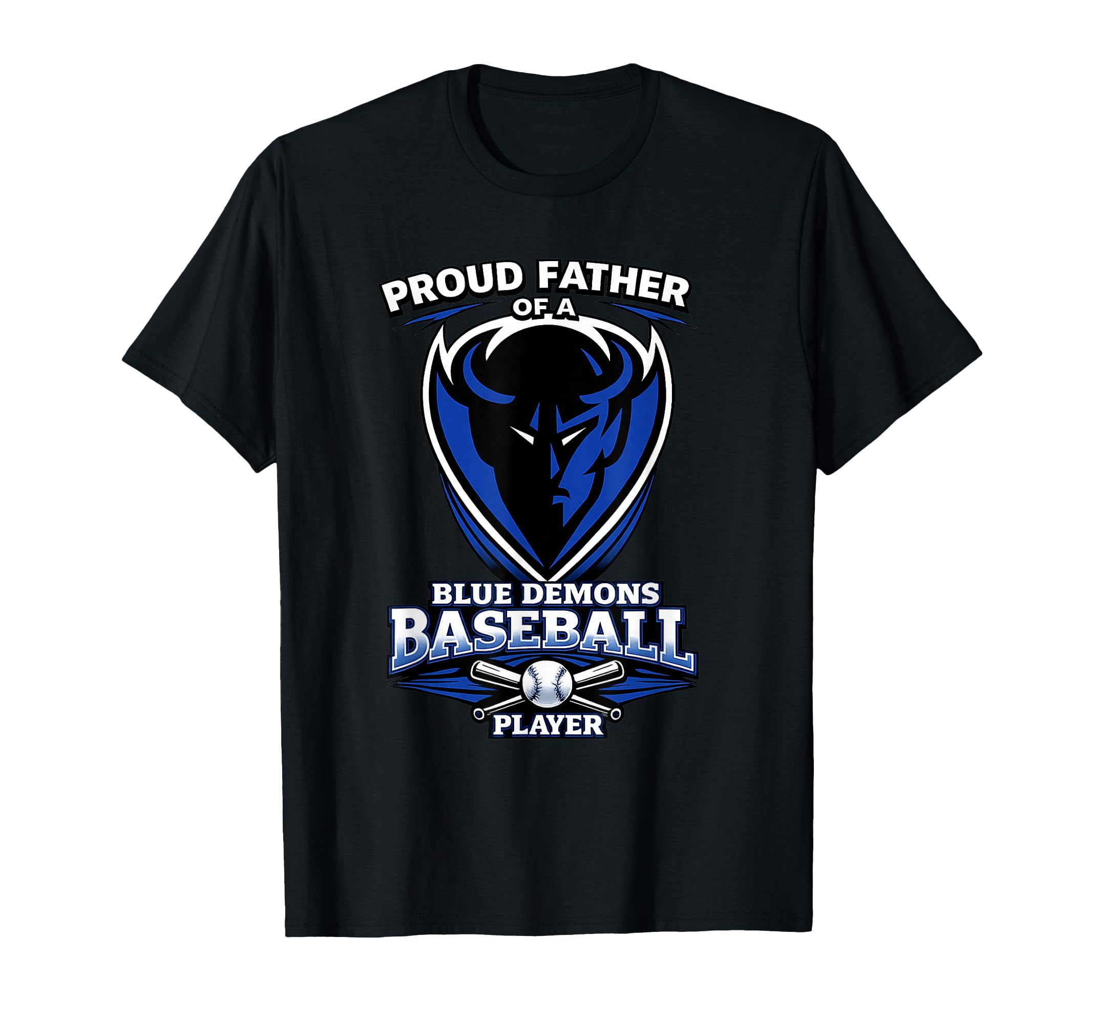 Oak Forest Blue Demons Baseball Father T-Shirt - Minimalist Print Men Women - T-Shirt, Sweatshirt, Hoodie