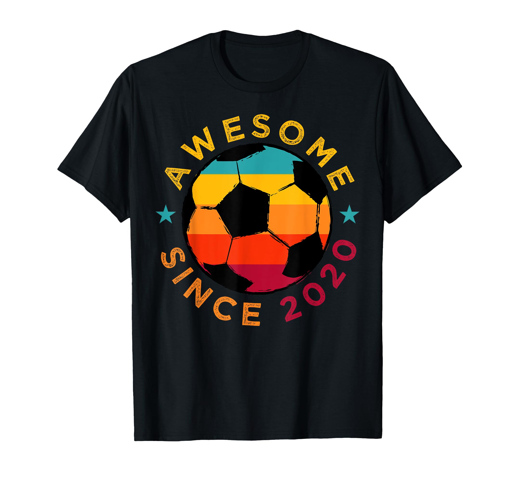 Awesome Since 2020 Soccer Birthday T-Shirt - Unique Graphic Men Women - T-Shirt, Sweatshirt, Hoodie