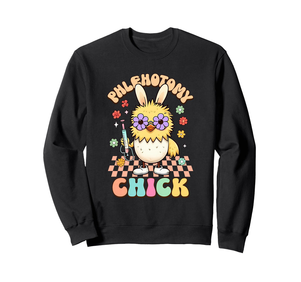Funny Phlebotomist Bunny Chick Sweatshirt - Streetwear Style Men Women - T-Shirt, Sweatshirt, Hoodie