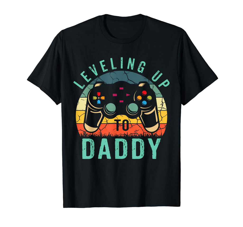 Leveling Up To Daddy 2023 Promoted To T-Shirt - Minimalist Print Men Women - T-Shirt, Sweatshirt, Hoodie