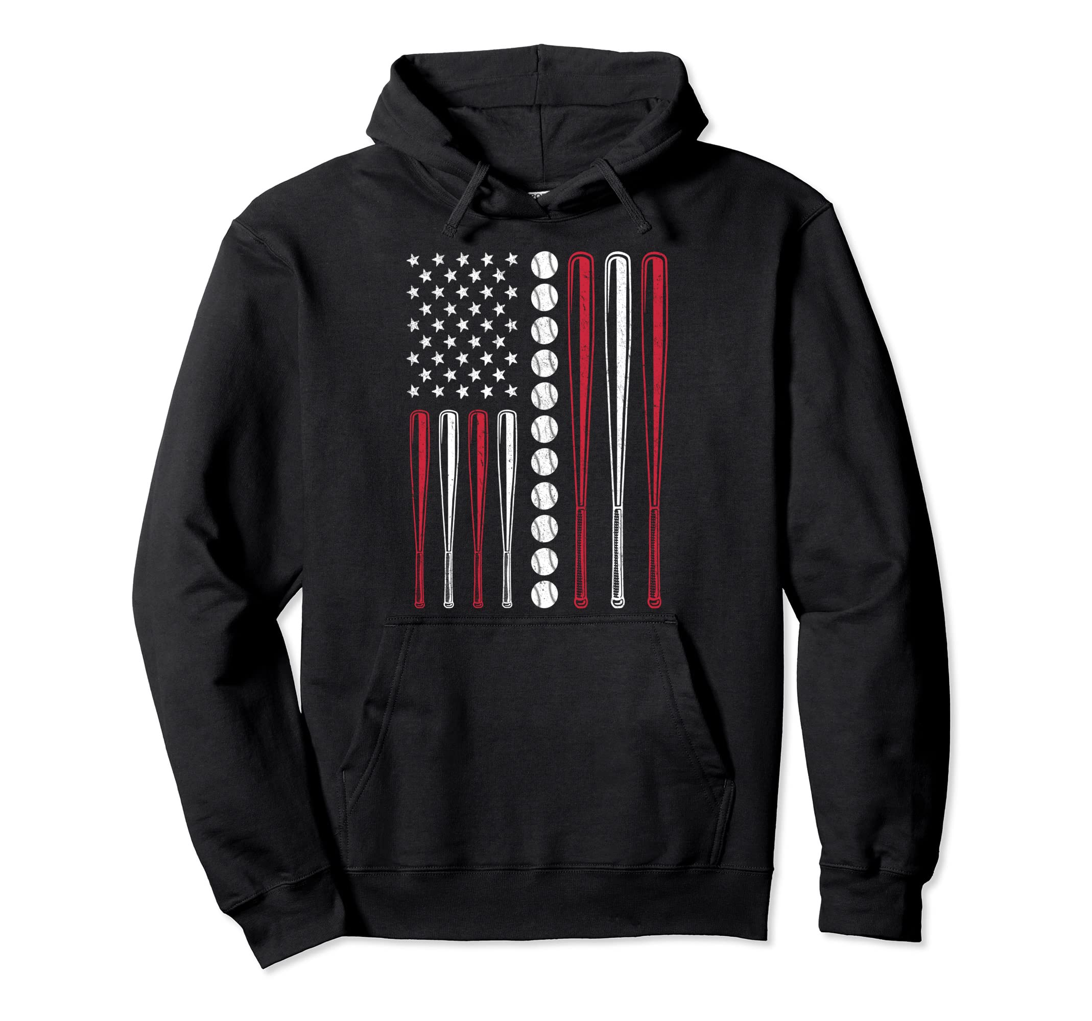 American Flag Baseball Flag Dad Mom Hoodie - Trendy Graphic for Adults - T-Shirt, Sweatshirt, Hoodie