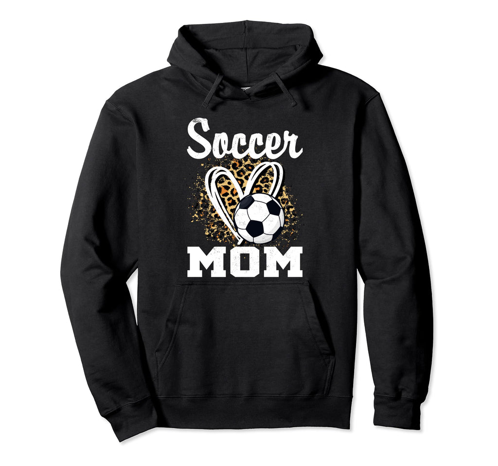 Soccer Mom Leopard Heart Matching Hoodie - Minimalist Print Men Women - T-Shirt, Sweatshirt, Hoodie
