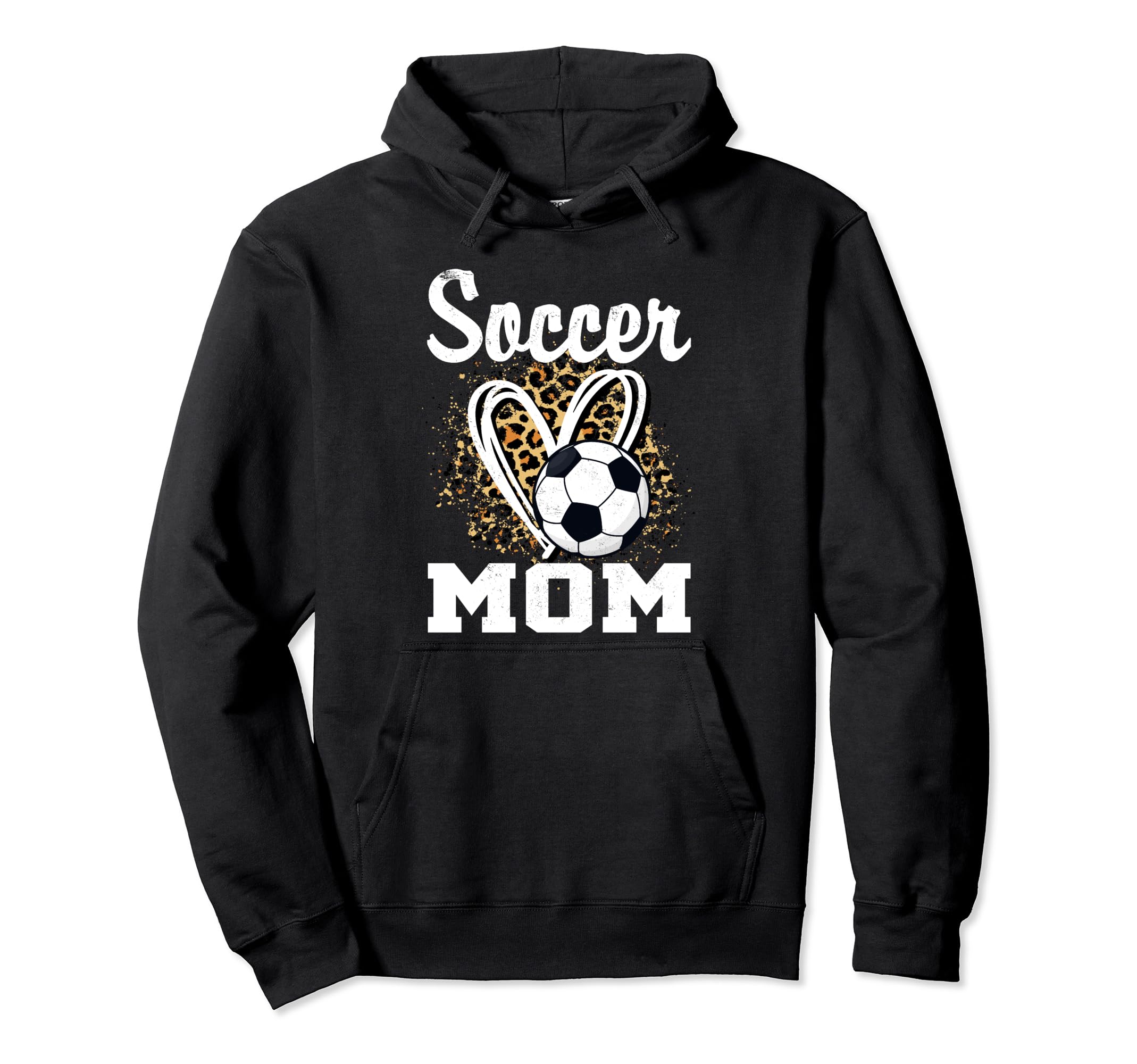 Soccer Mom Leopard Heart Matching Hoodie - Minimalist Print Men Women - T-Shirt, Sweatshirt, Hoodie