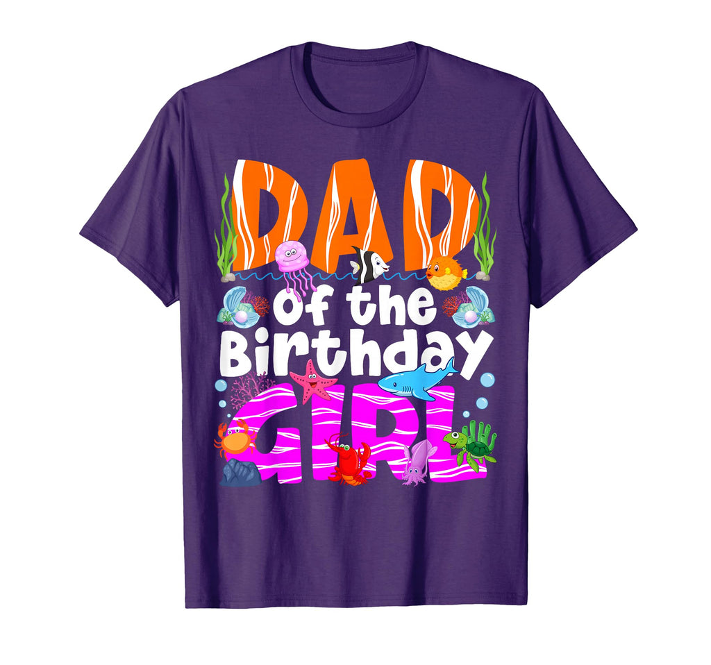 Dad Under Sea Birthday Party Ocean T-Shirt - Custom Art Print Men Women - T-Shirt, Sweatshirt, Hoodie