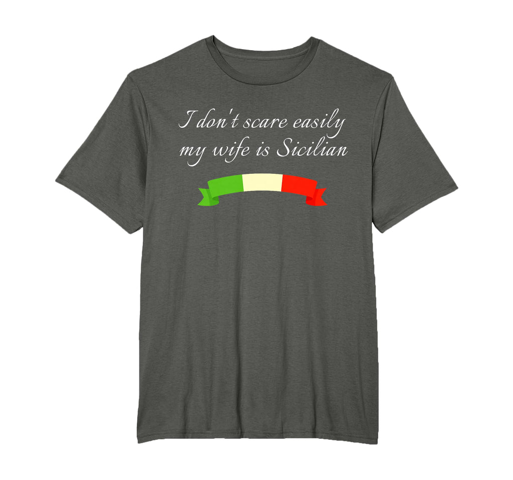 Funny Dont Scare Easily My Wife Is T-Shirt - Fun Novelty Design Unisex - T-Shirt, Sweatshirt, Hoodie