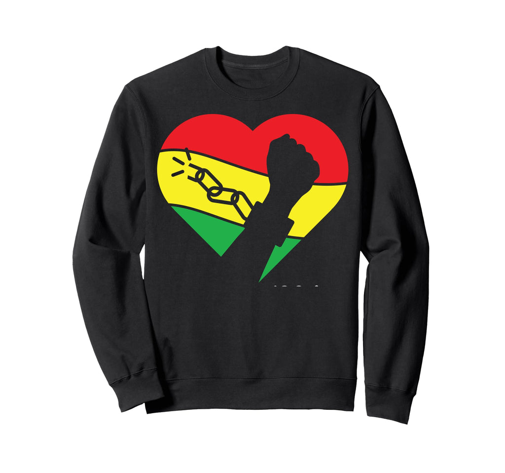 Juneteenth Melanin Black Dad Sweatshirt - Aesthetic Graphic for Adults - T-Shirt, Sweatshirt, Hoodie