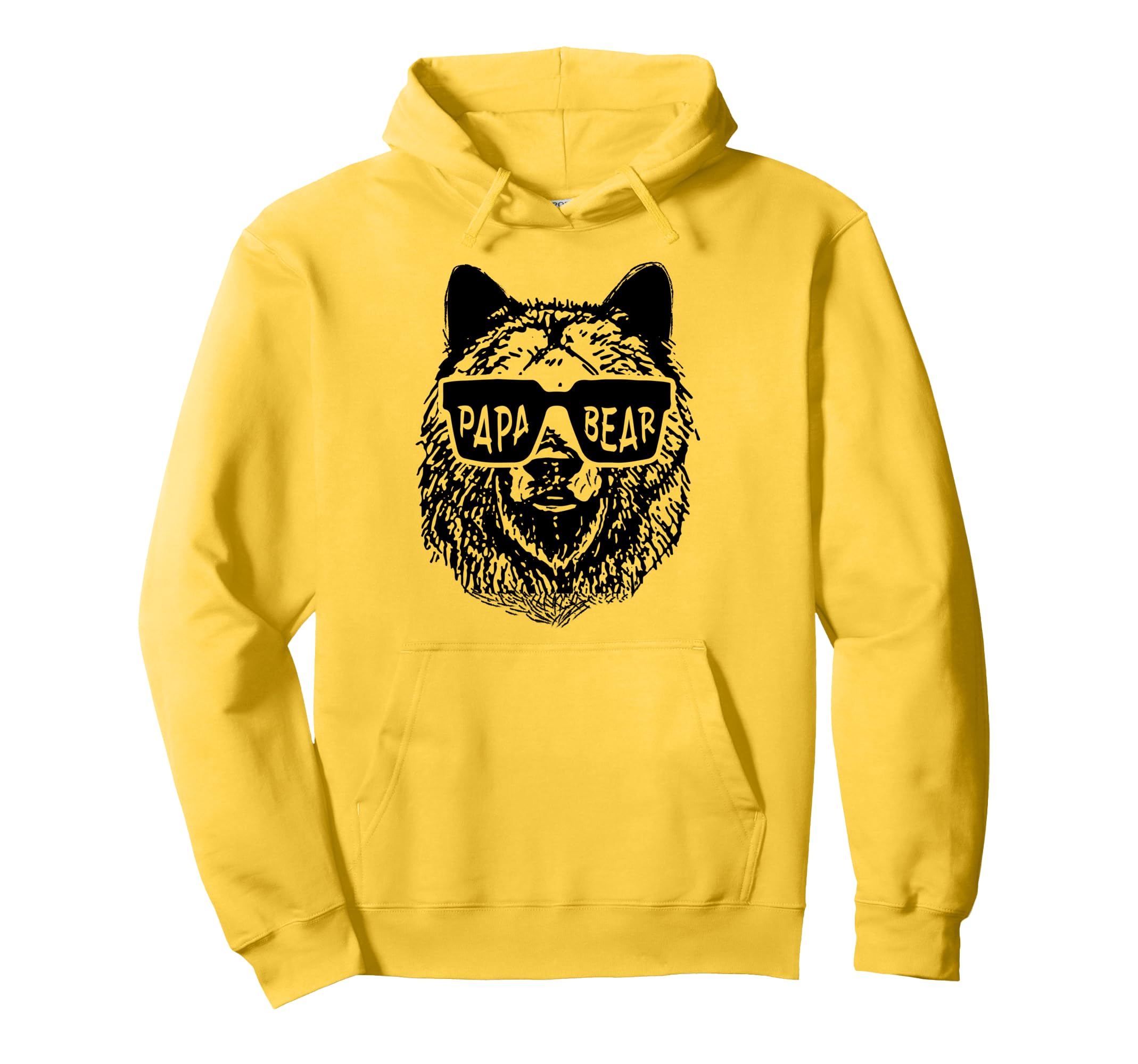 Papa Bear Wearing Glasses Bear Face Hoodie - Casual Everyday Wear Unisex - T-Shirt, Sweatshirt, Hoodie
