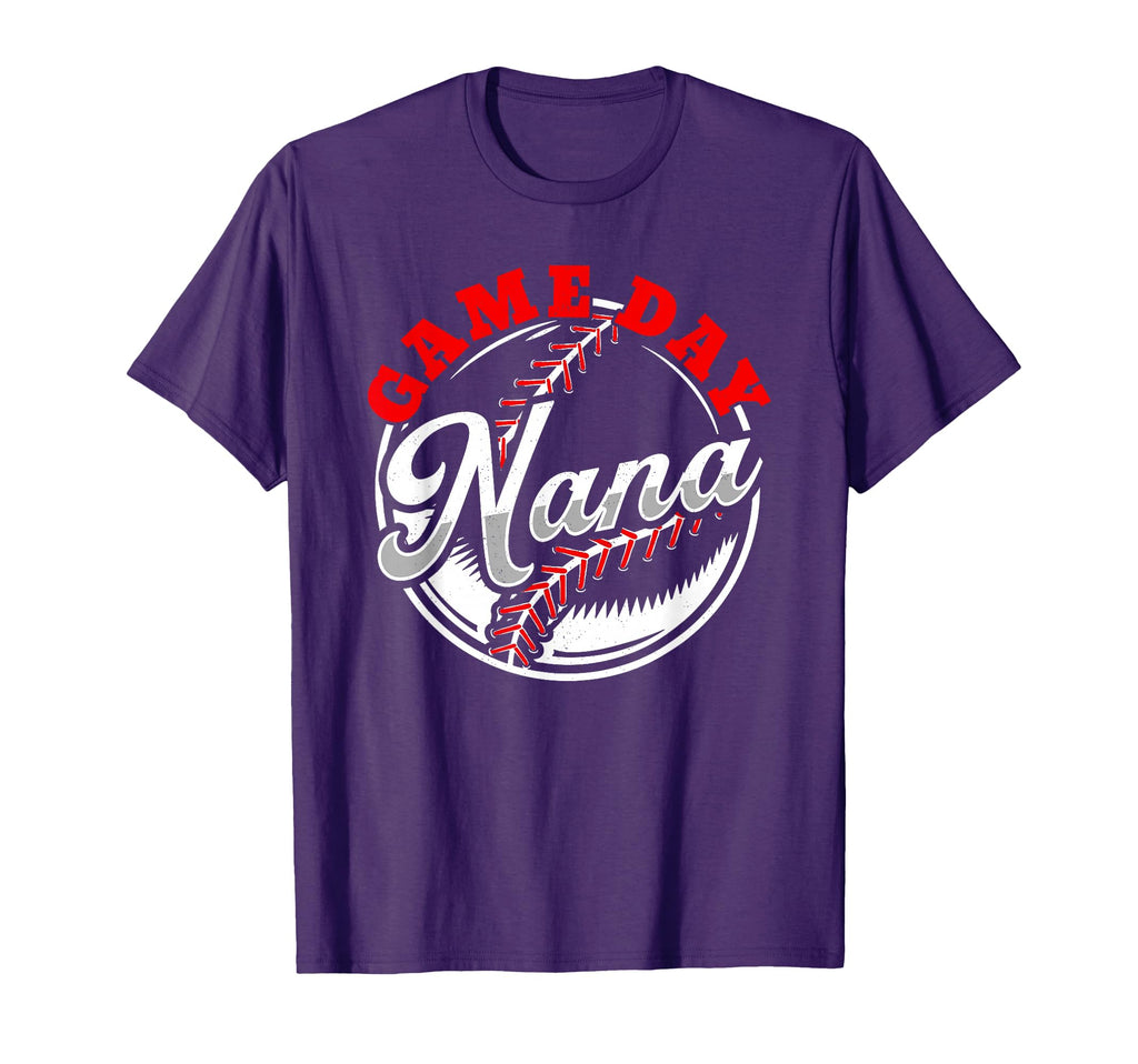 Game Day Nana Proud Baseball Parent T-Shirt - Minimalist Print Men Women - T-Shirt, Sweatshirt, Hoodie