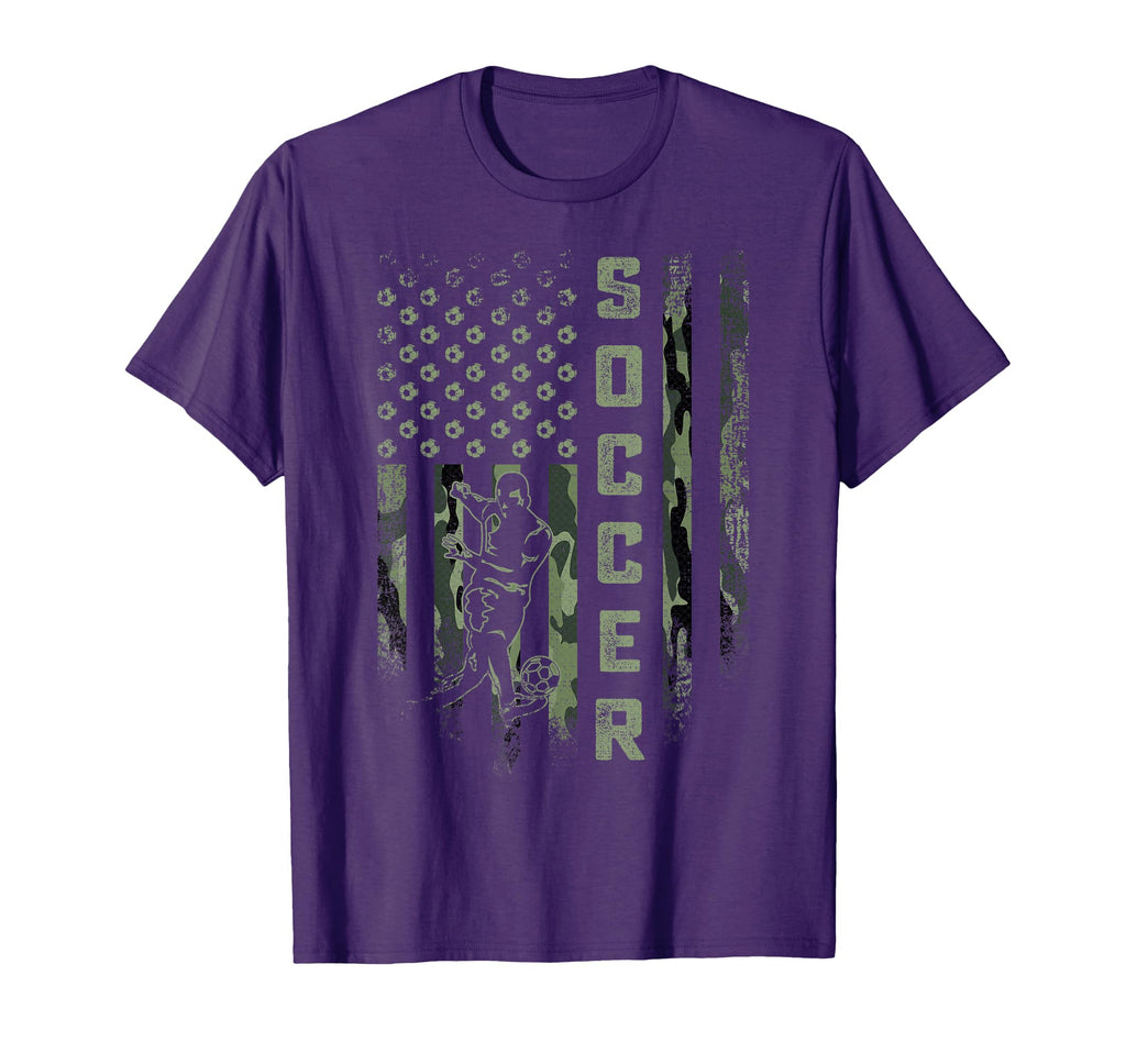 Usa Camouflage Flag Soccer Player T-Shirt - Aesthetic Graphic Unisex - T-Shirt, Sweatshirt, Hoodie