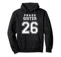 Number 26 Custom Proud Soccer Futbol Hoodie - Aesthetic Graphic Men Women - T-Shirt, Sweatshirt, Hoodie