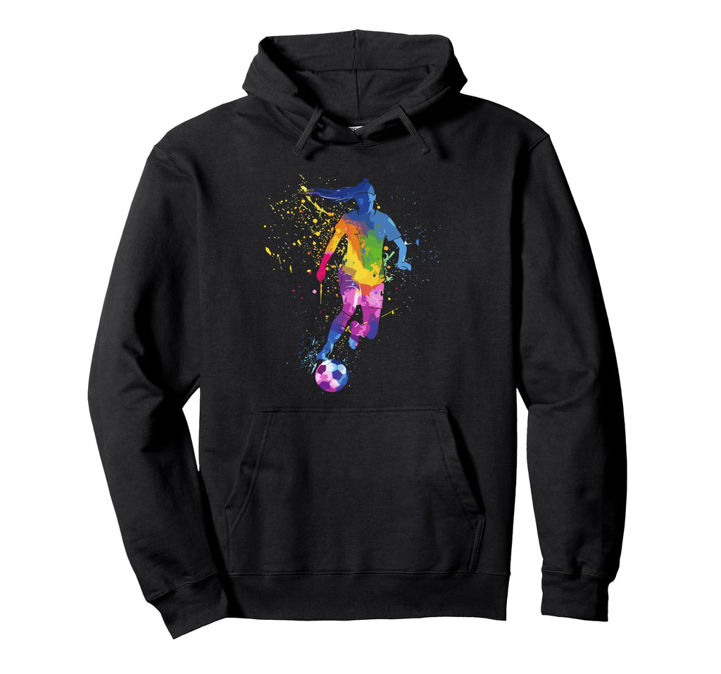 Colorful Funny Soccer Player Fan Hoodie - Casual Everyday Wear for Adults - T-Shirt, Sweatshirt, Hoodie