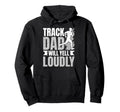 Distressed Running Dad Loudly Dad Hoodie - Aesthetic Graphic for Adults - T-Shirt, Sweatshirt, Hoodie