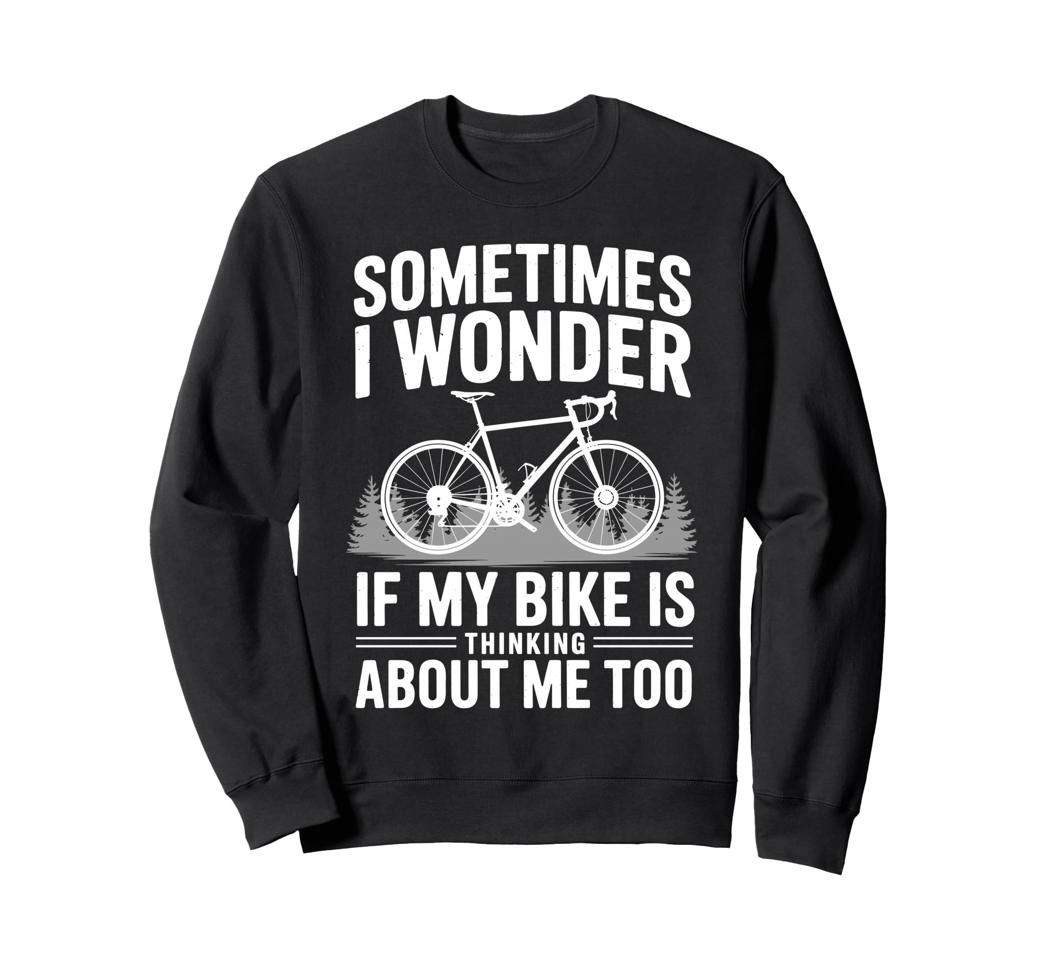 Cycling Art Bicyclist Bike Rider Sweatshirt - Minimalist Print Unisex - T-Shirt, Sweatshirt, Hoodie