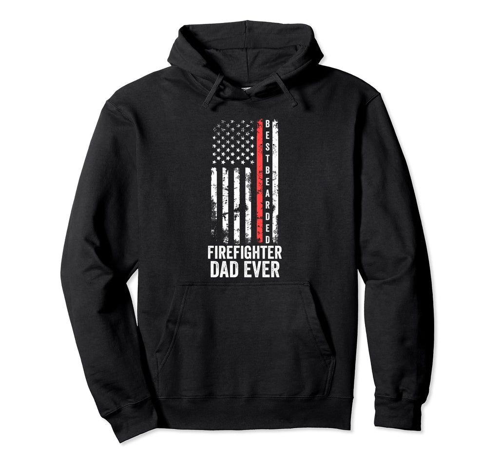 Best Bearded Firefighter Dad Ever Hoodie - Custom Art Print for Adults - T-Shirt, Sweatshirt, Hoodie