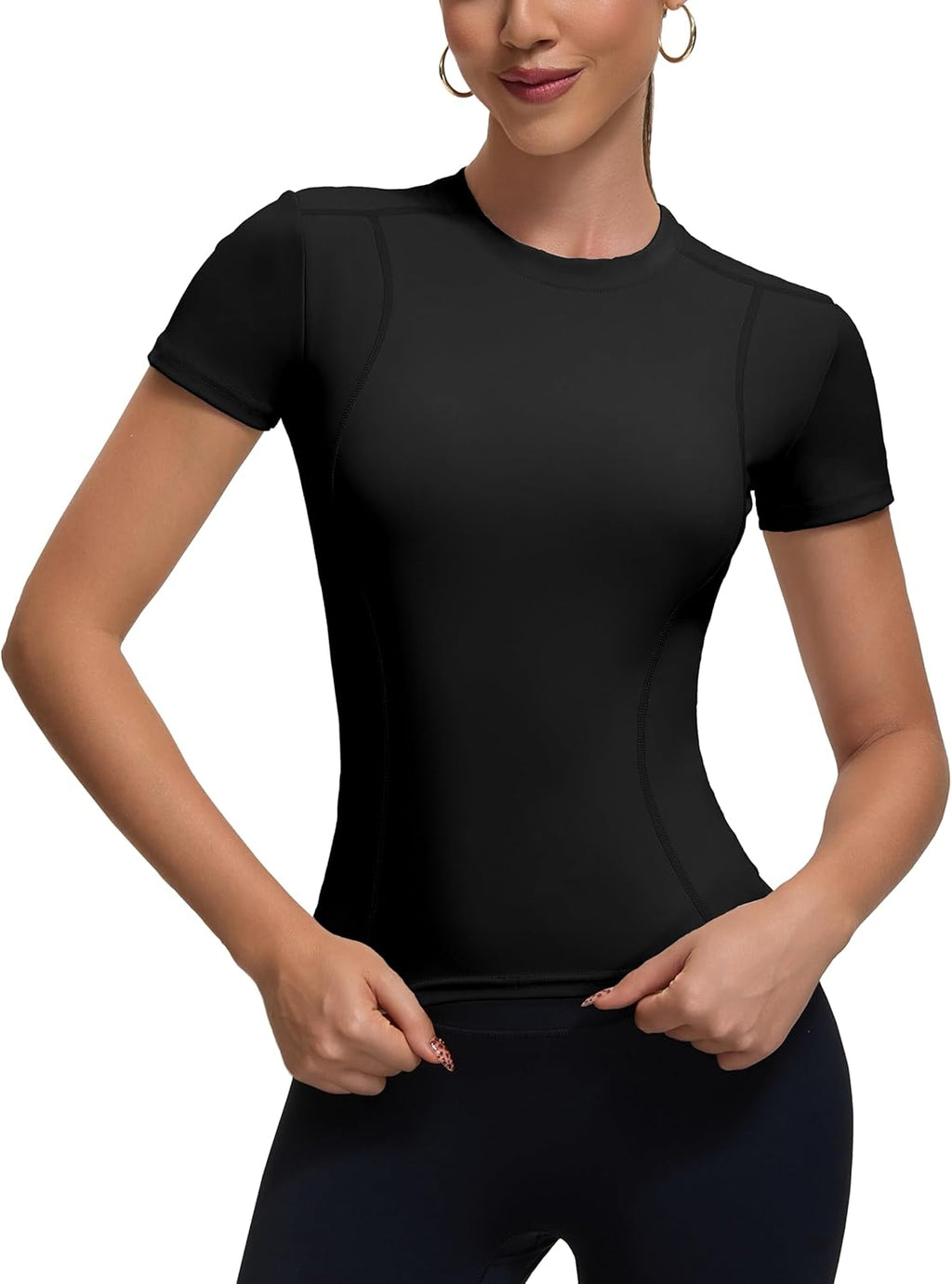 Womens Workout Compression ,Athletic Dry Fit Yoga Gym - Adult & Kids T-Shirts, Sweatshirts & Hoodies apparel design preview 1