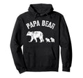 Papa Bear 2 Two Cubs Dad Father Hoodie - Aesthetic Graphic for Adults - T-Shirt, Sweatshirt, Hoodie