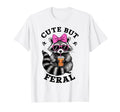 But Feral Funny Colorful Racoon Sunglasses T-Shirt - Graphic Print Unisex - T-Shirt, Sweatshirt, Hoodie