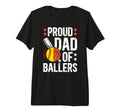 Mens Proud Dad Ballers Softball T-Shirt - Unique Graphic for Adults - T-Shirt, Sweatshirt, Hoodie
