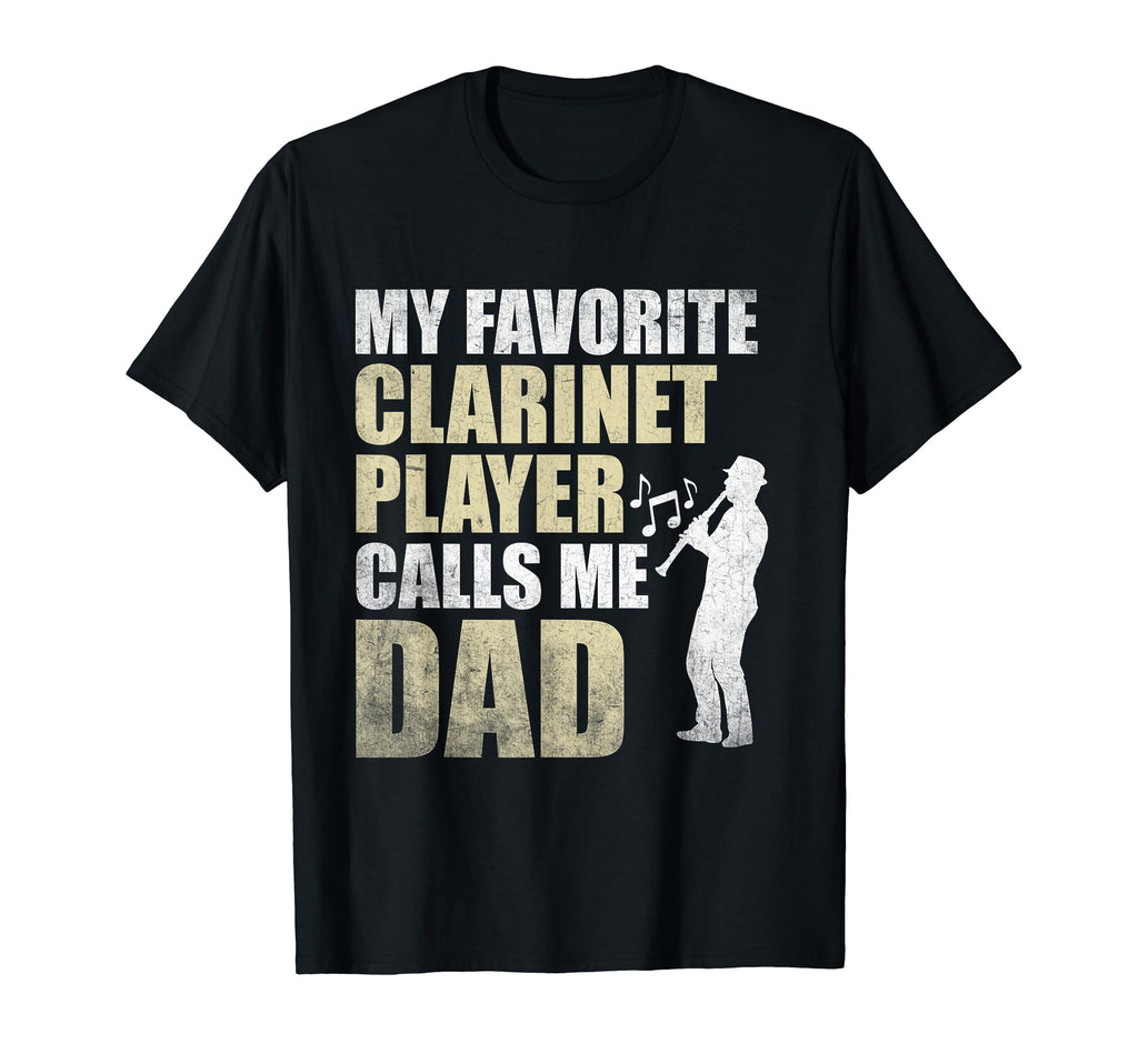 Clarinet Player Calls Me Dad Musician T-Shirt - Minimalist Print Unisex - T-Shirt, Sweatshirt, Hoodie