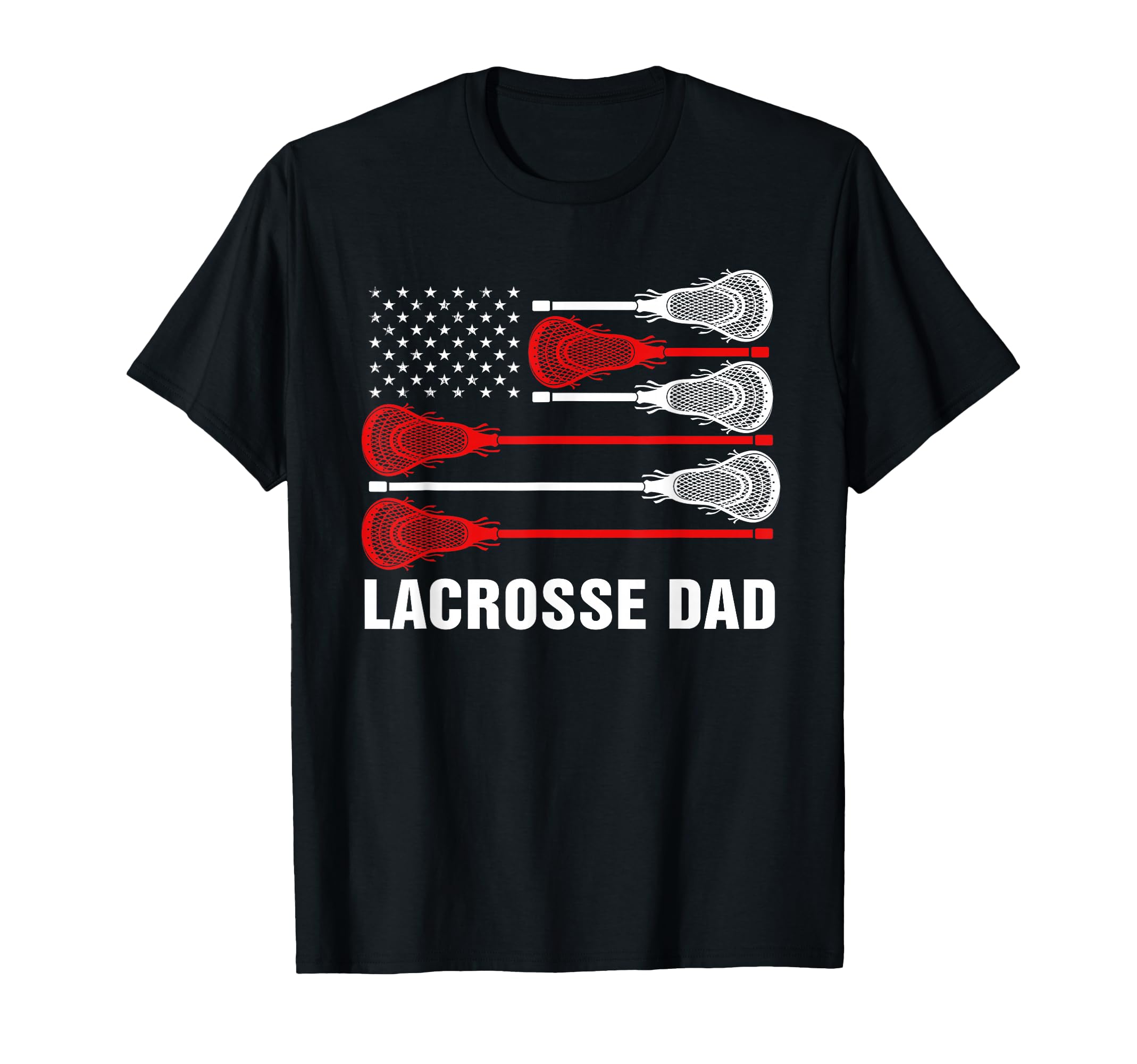 Lacrosse Dad Lax Dad Usa Flag T-Shirt - Novelty Apparel Men Women - T-Shirt, Sweatshirt, Hoodie