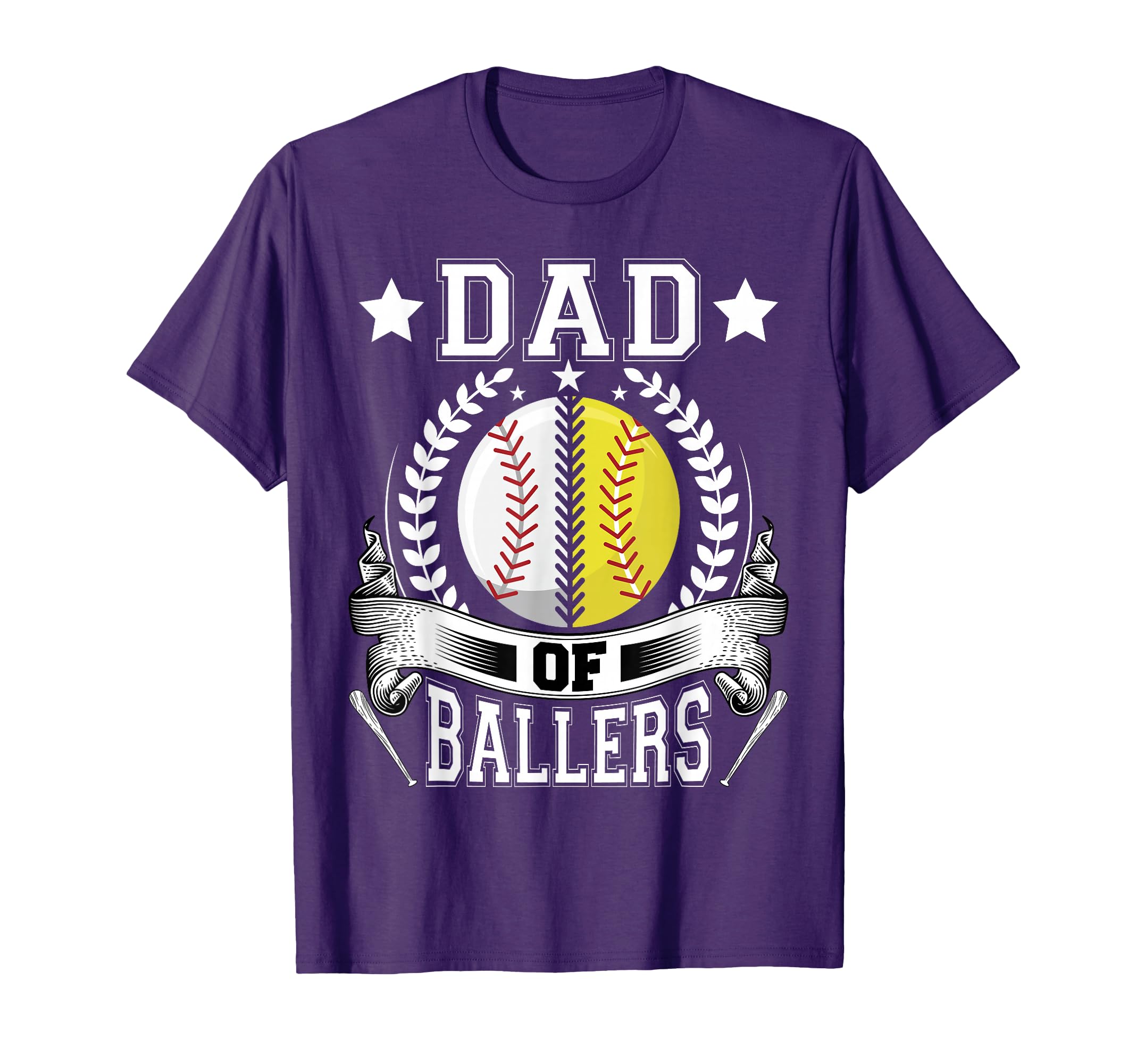 Dad Ballers Funny Baseball Funny Dad T-Shirt - Unique Graphic Unisex - T-Shirt, Sweatshirt, Hoodie