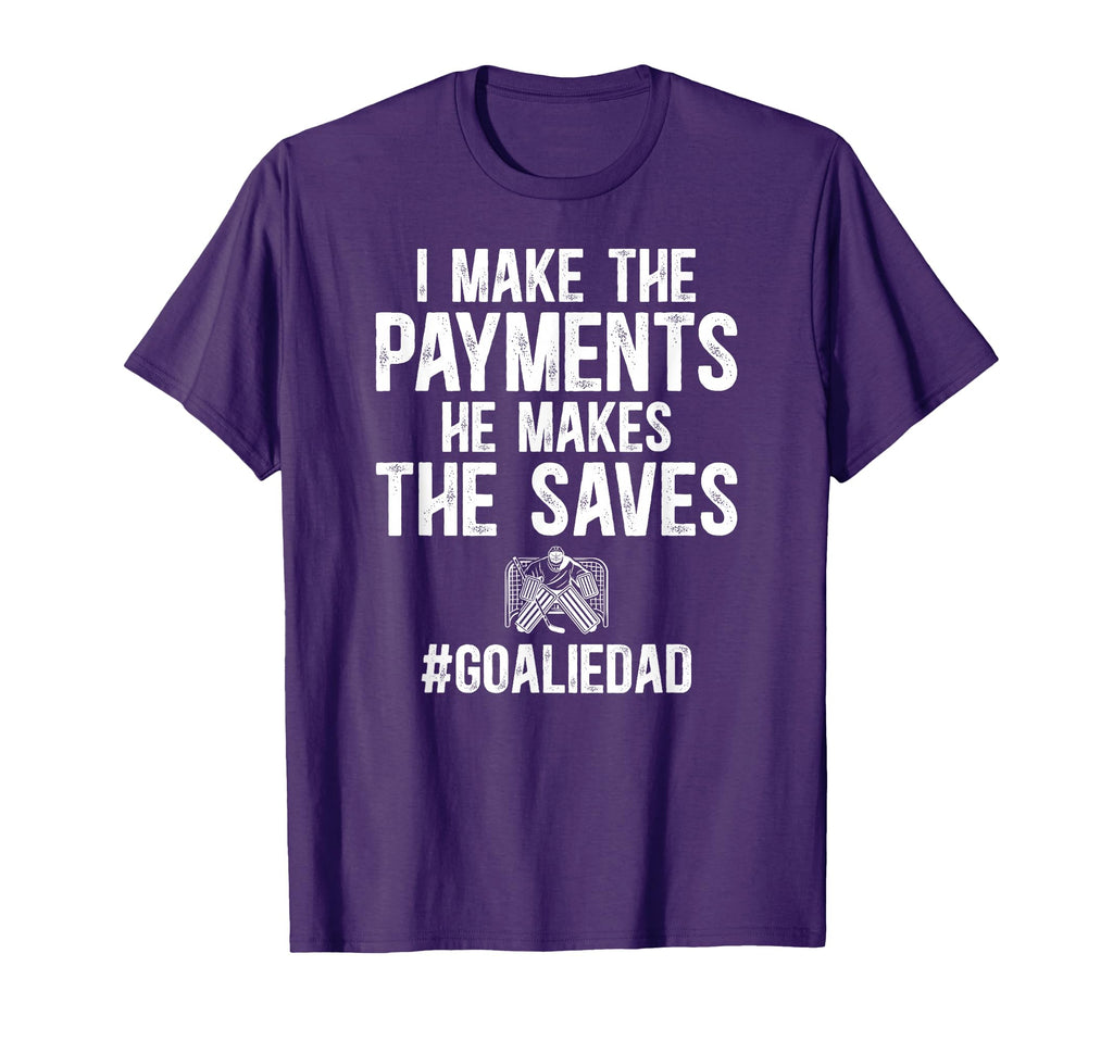 Funny Hockey Goalie Dad Hockey T-Shirt - Unique Graphic Men Women - T-Shirt, Sweatshirt, Hoodie