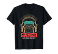 Two Titles Bonus Dad And Gamer T-Shirt - Minimalist Print Men Women - T-Shirt, Sweatshirt, Hoodie