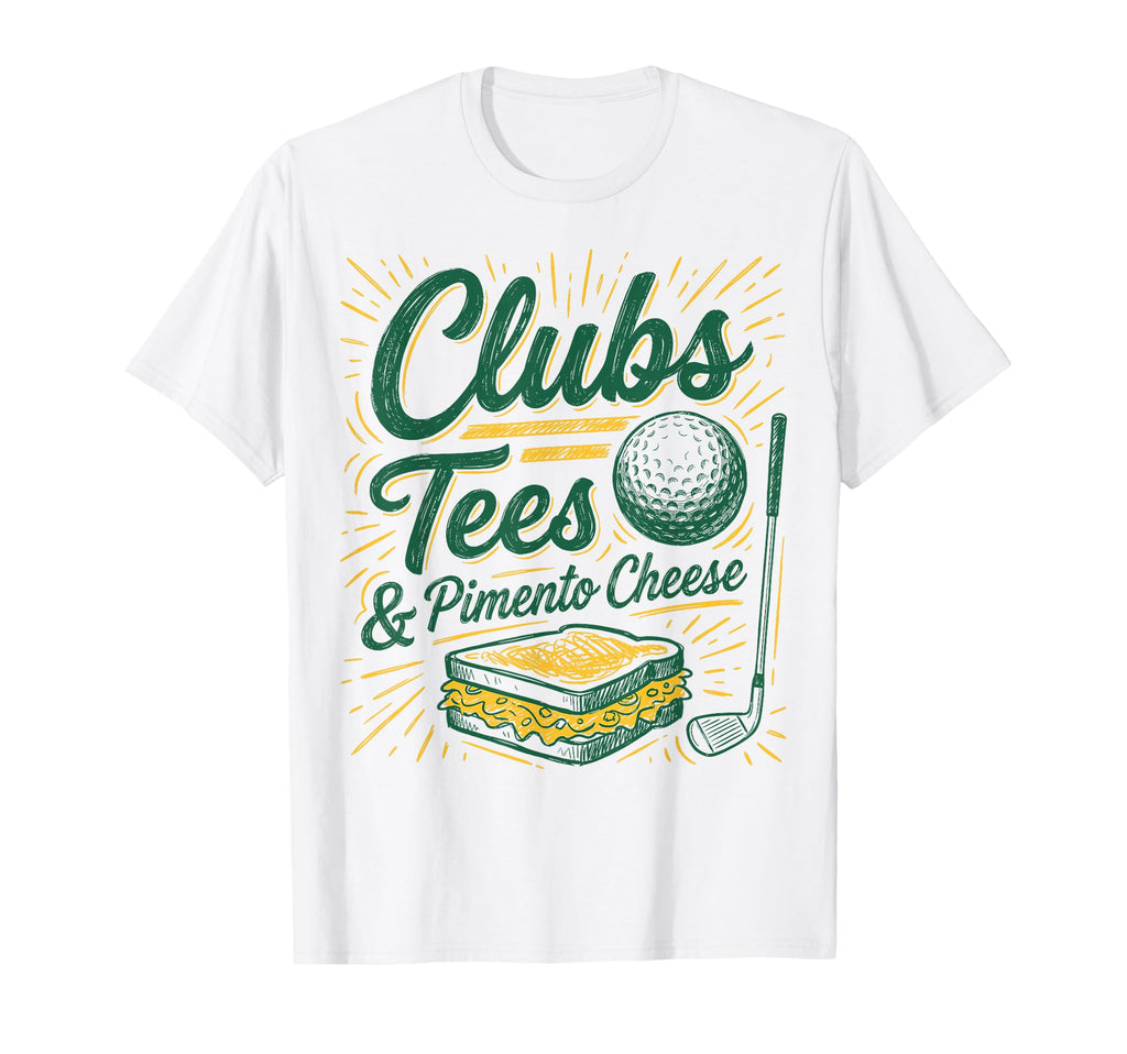 Clubs Tees Pimento Cheese Funny Golf T-Shirt - Unique Graphic for Adults - T-Shirt, Sweatshirt, Hoodie