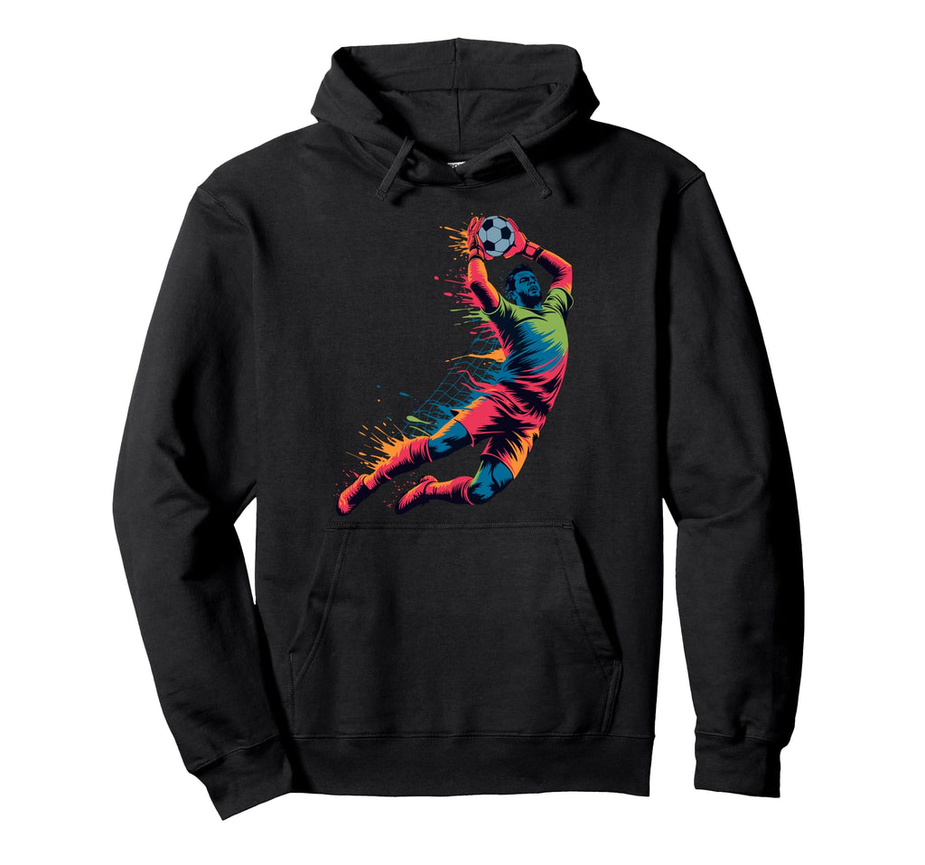 Colorful Funny Soccer Goalie Player Hoodie - Aesthetic Graphic for Adults - T-Shirt, Sweatshirt, Hoodie