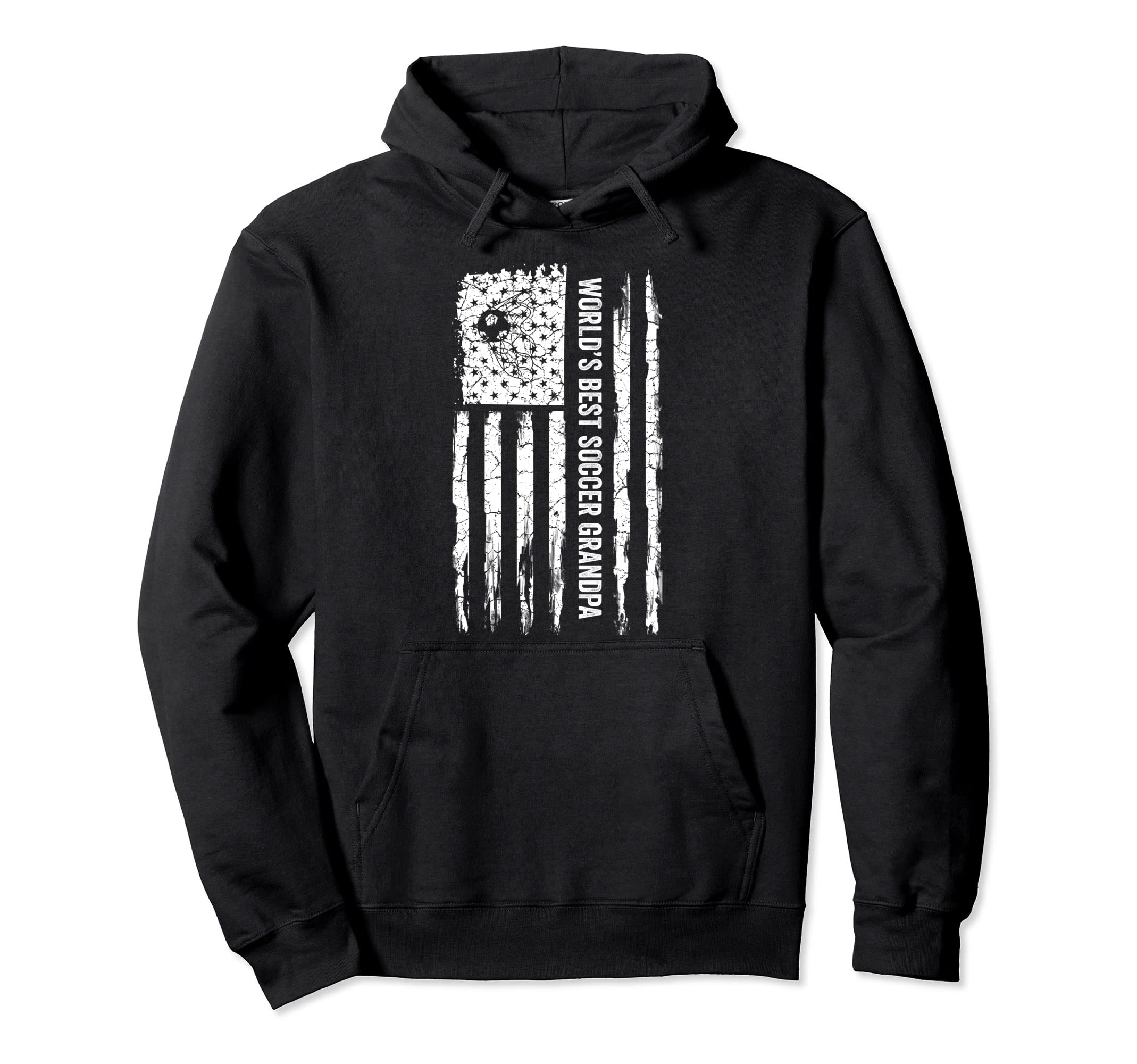 Usa Flag Worlds Best Soccer Grandpa Hoodie - Aesthetic Graphic Unisex - T-Shirt, Sweatshirt, Hoodie