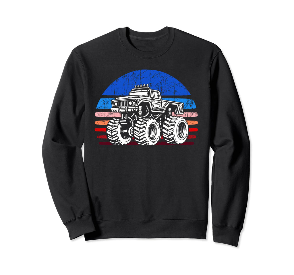 Monster Truck Dad Fathers Day Click More Hoodie - Aesthetic Graphic Unisex - T-Shirt, Sweatshirt, Hoodie
