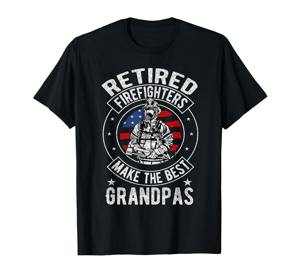 Retired Firefighter Grandpa Fireman T-Shirt - Custom Art Print Men Women - T-Shirt, Sweatshirt, Hoodie
