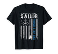 Proud Step Dad Us Sailor Flag Usa Family T-Shirt - Unique Graphic Unisex - T-Shirt, Sweatshirt, Hoodie