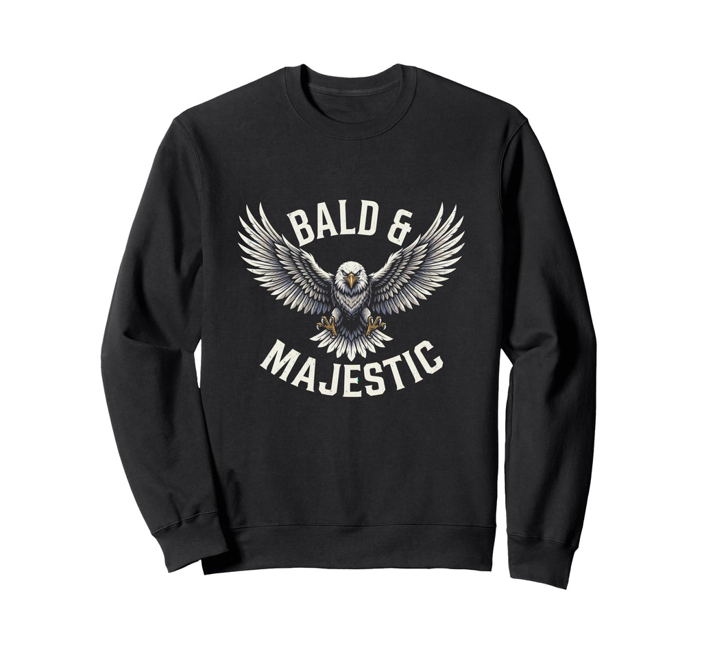 Bald Majestic Sexy Bald Guy Funny Dad Sweatshirt - Trendy Graphic Unisex - T-Shirt, Sweatshirt, Hoodie