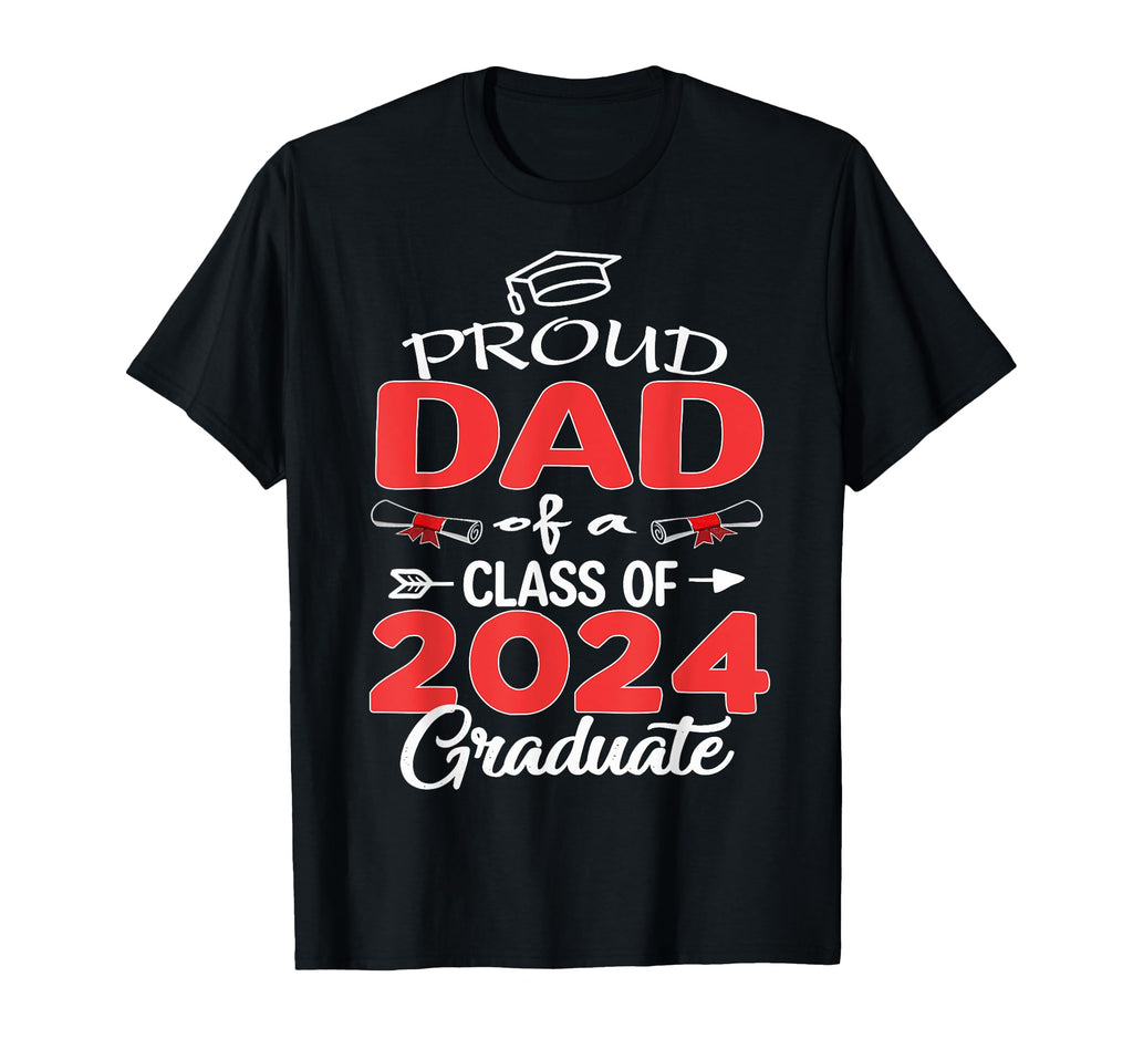 Dad Senior 2024 Proud Dad Class 2024 T-Shirt - Fun Novelty Design Unisex - T-Shirt, Sweatshirt, Hoodie