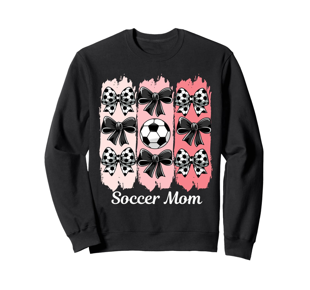 Soccer Mom Coquette Bow Soccer Sweatshirt - Minimalist Print for Adults - T-Shirt, Sweatshirt, Hoodie