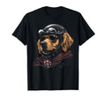 Motorcycle Dad Biker Dog Golden T-Shirt - Aesthetic Graphic Unisex - T-Shirt, Sweatshirt, Hoodie