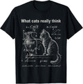 Funny Cat Physics Humor Design What Cats Really Think - Adult & Kids T-Shirts, Sweatshirts & Hoodies apparel design preview 1