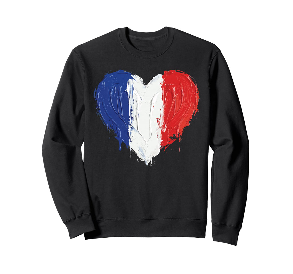 French Flag Heart Supporter Soccer Sweatshirt - Streetwear Style Men Women - T-Shirt, Sweatshirt, Hoodie