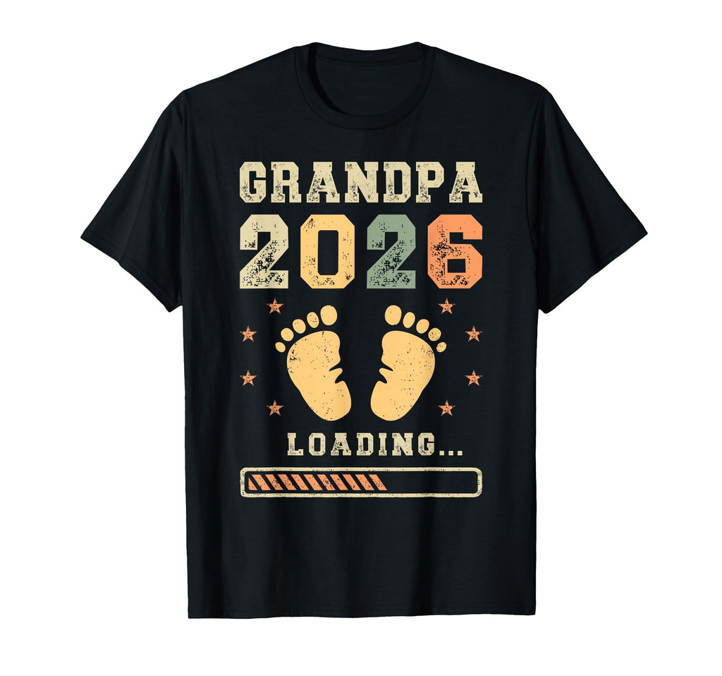Grandpa 2026 Loading Announcement T-Shirt - Graphic Print Men Women - T-Shirt, Sweatshirt, Hoodie