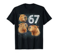 Funny 67 Meme Capybara Howling Moon T-Shirt - Casual Everyday Wear Unisex - T-Shirt, Sweatshirt, Hoodie