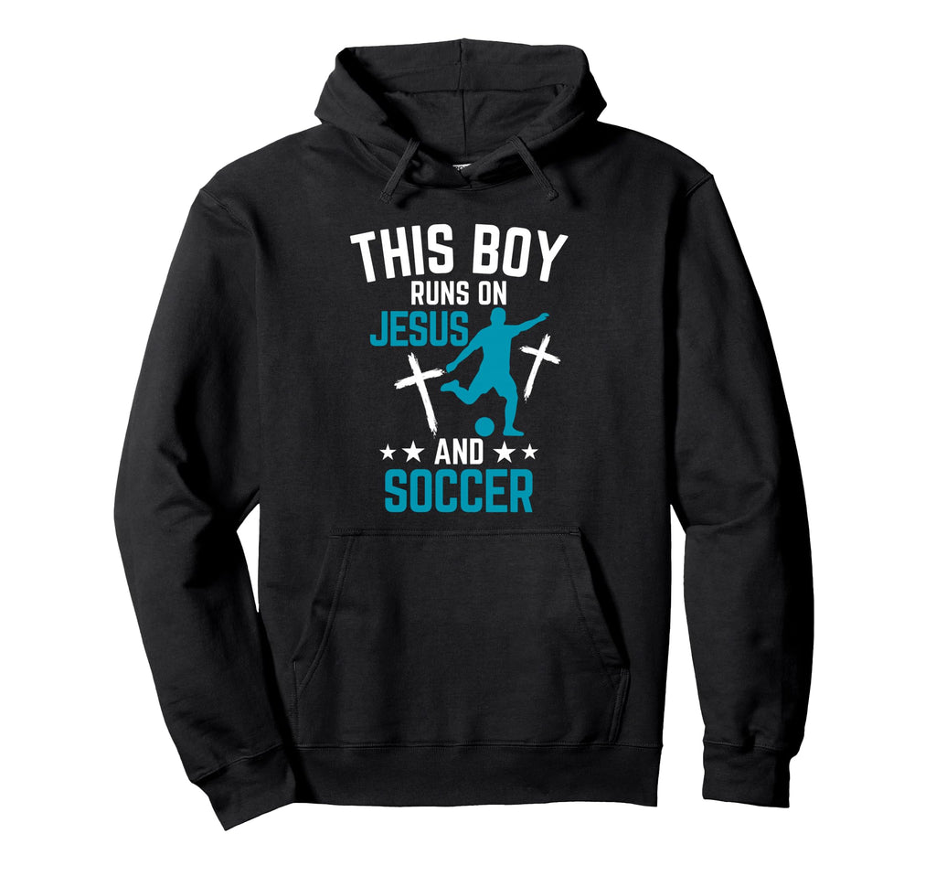 This Runs Jesus And Soccer Christian Hoodie - Custom Art Print Men Women - T-Shirt, Sweatshirt, Hoodie